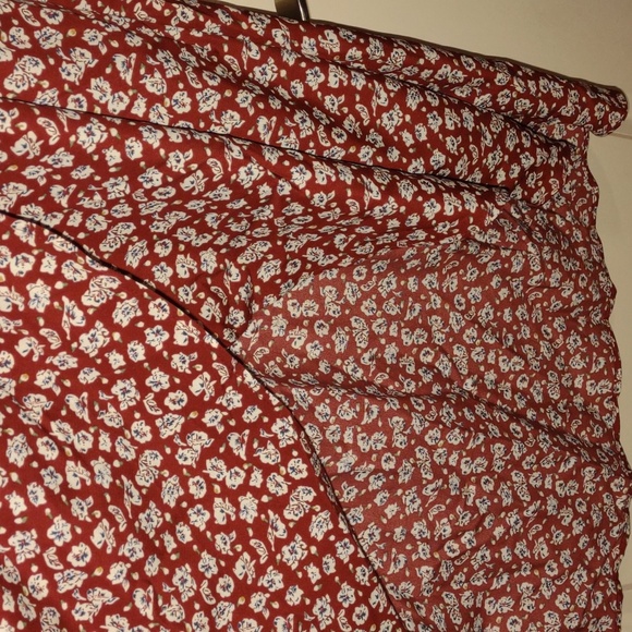 Women’s Long Sleeve Bohemian Dress V-Neck Floral Print High Split Tie Wrap Midi - Picture 3 of 6